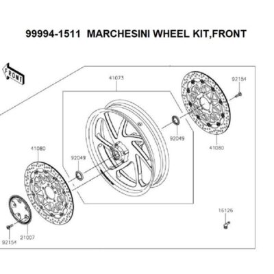 'Marchesini front wheel kit 21-23MY ZX10R(R) (ZXT02L